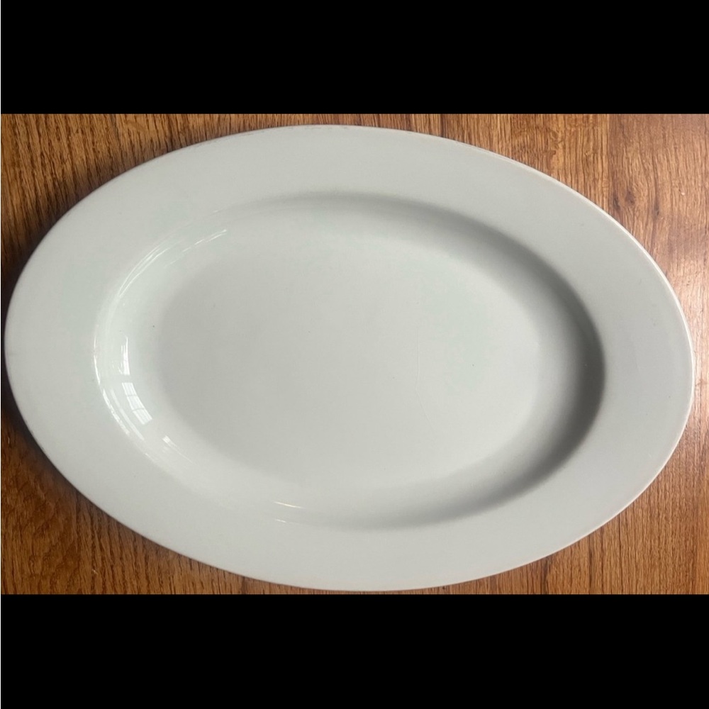 Luciana polish Elegant White Oval Serving Platter